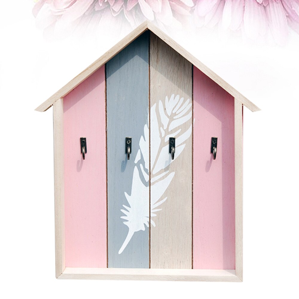 Houten sleutelrek - sleutel met huis Houten sleutelrek - sleutel met huis