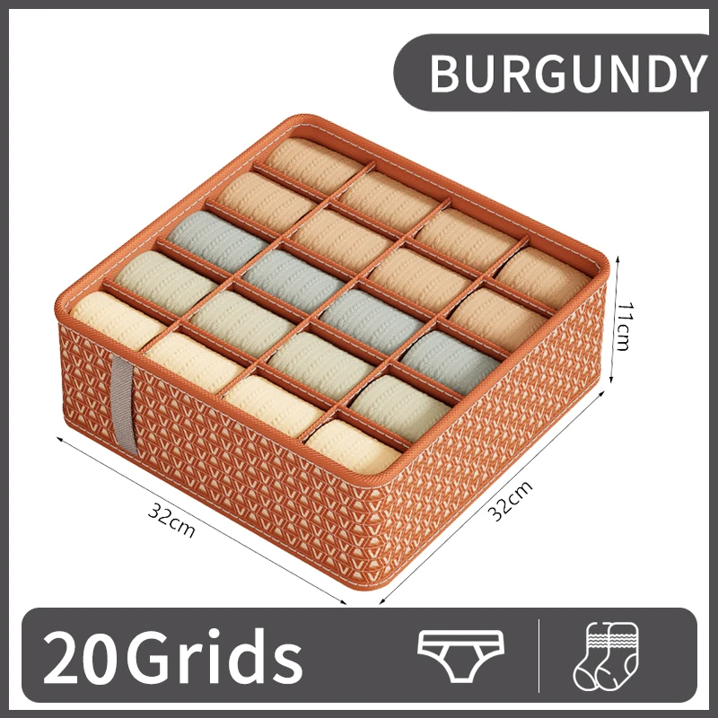 underwear storage box underwear folding cabinet clothes organizer bedroom socks pants drawer organizer: plum