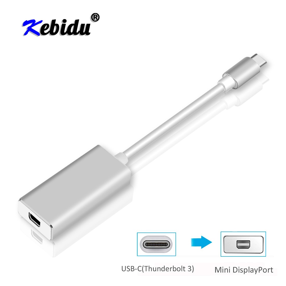 Kebidu 4k usb-c to mini  dp 60hz usb 3,1 c to mini displayport adapter thunderbolt 3 zu mini dp converter for macbook pro