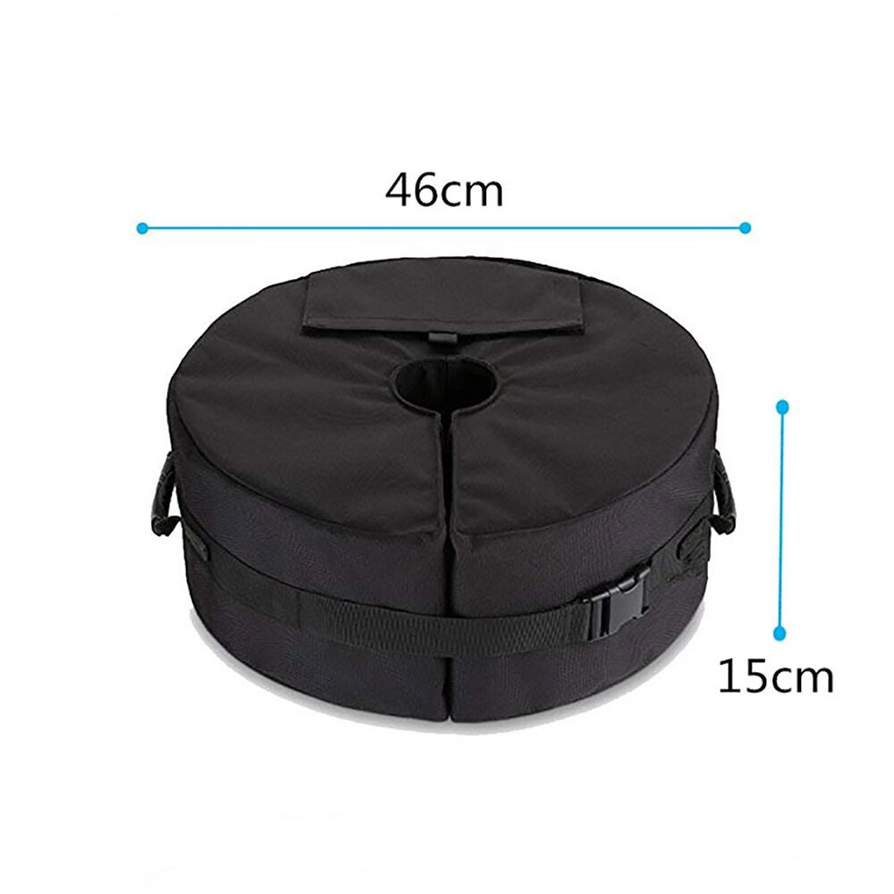 Round Umbrella Base Weight Bag With Side Slot Opening Outdoor Patio Table Umbrella Base Stand