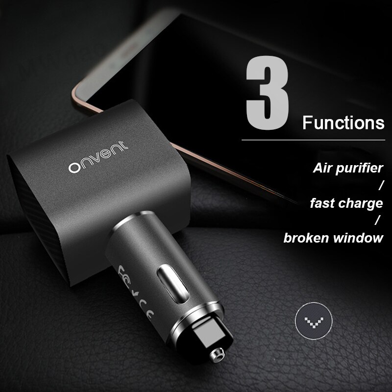Mwdao Auto Luchtreiniger Voertuig Luchtverfrisser Ionisator Negatieve Ionen Ozon Ozonizer Geur Eliminator Usb Voor Auto Snel Opladen