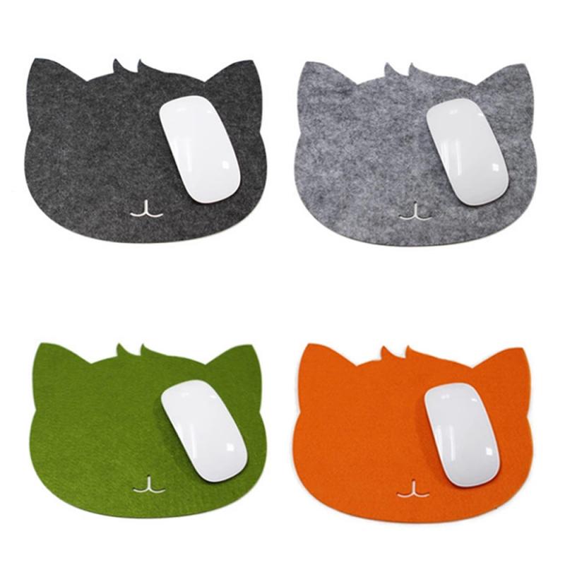 7 farger musematte katt form bilde anti-skli bærbar pc musematte musematte for pc bærbar datamaskin dataspill optisk musematte: Tilfeldig farge