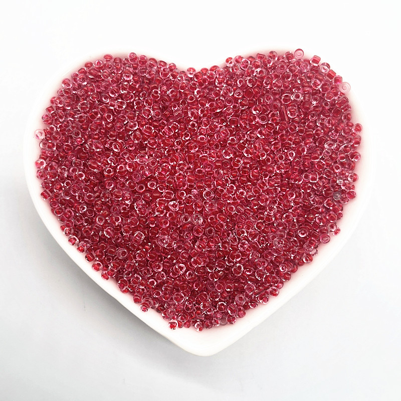 Colgante de corazón de 15g, 2mm, 3mm, 4mm, efecto de teñido, cuentas de semilla de cristal checo, cuentas de pulsera DIY para fabricación de joyas, accesorios