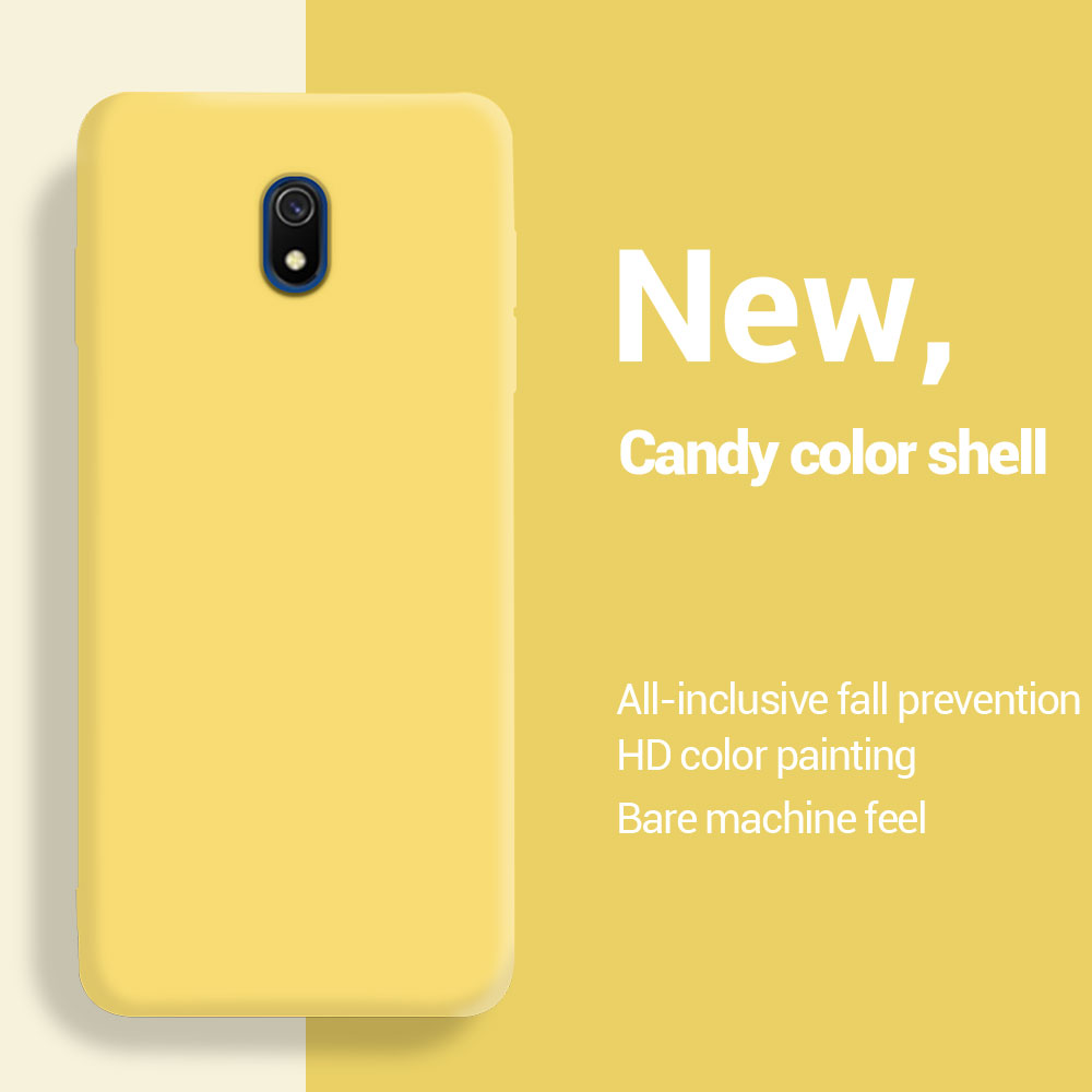Pour Xiaomi Redmi 8A Coque arrière en Silicone liquide pour Xiaomi Redmi8A coques de téléphone pour Redmi 8A Fundas Coque: BLEU CIEL