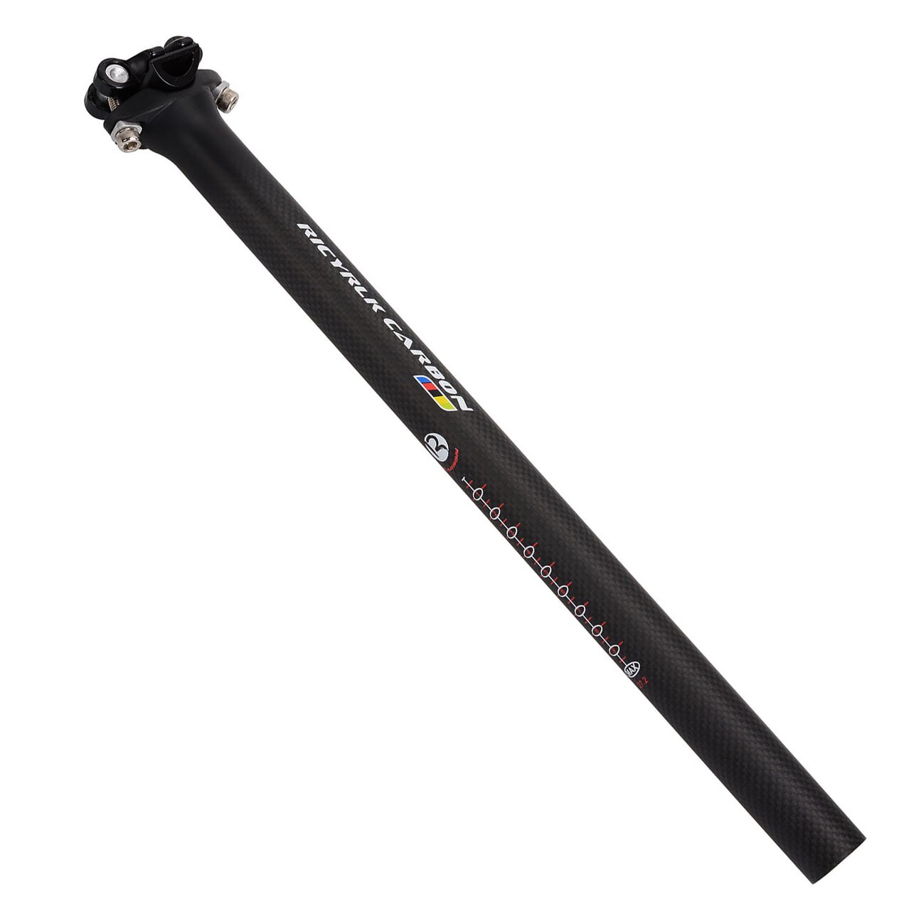 Tija de sillín de carbono , 27,2, 30,8 o 31,6mm, tubo de asiento de fibra de carbono para bicicletas de montaña y carretera, 125g