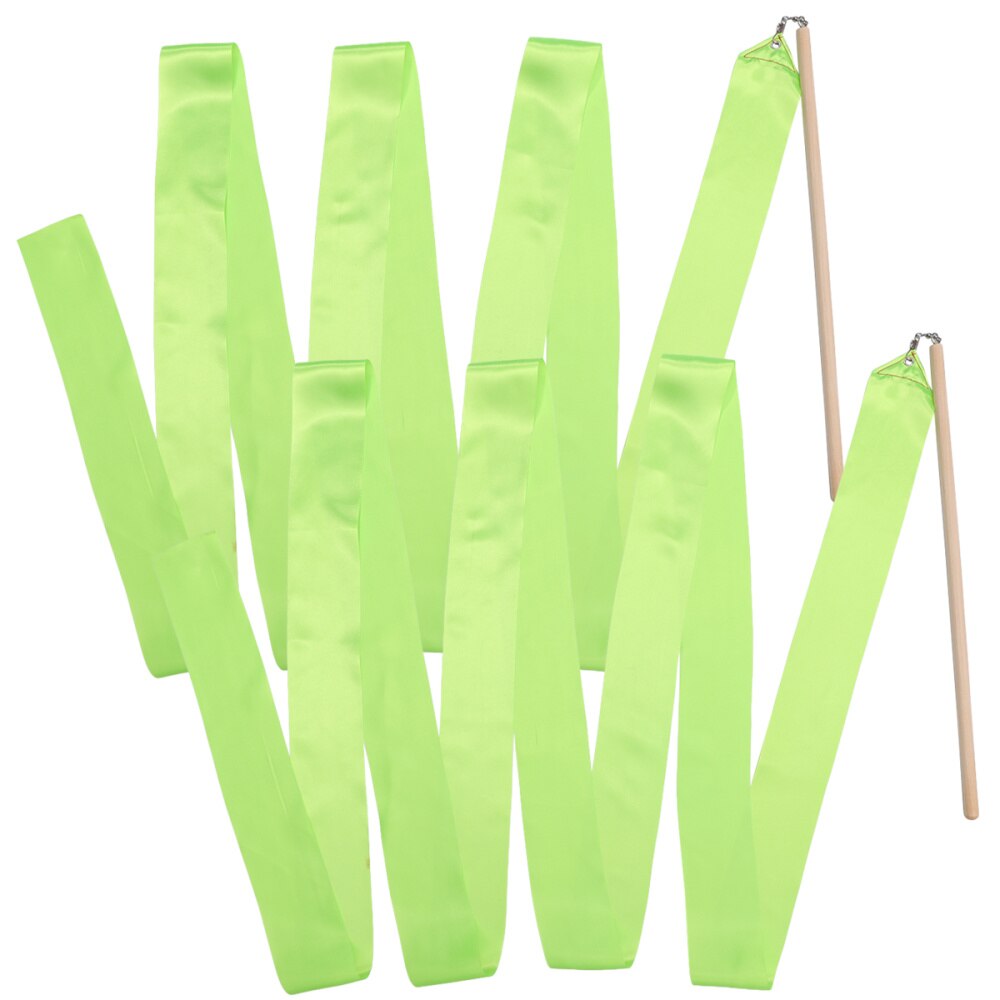 2 Stuks 2M Kleurrijke Ritmische Gymnastiek Lint Gymnastiek Dansen Lint Dansen Streamers Voor Kids Kinderen (Rood): Greem 1
