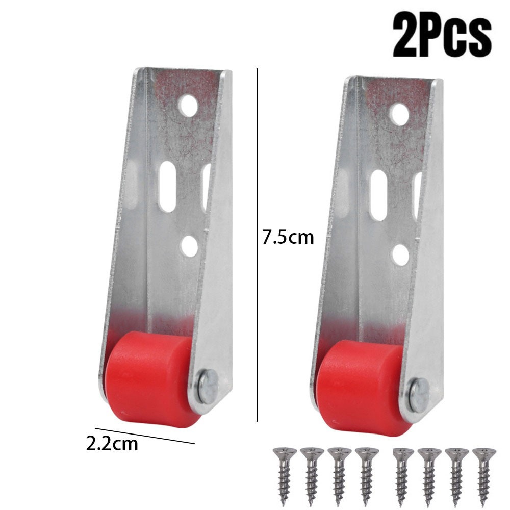 Furniture Silent Side Mounted Directional Roller Door Support Moving Wheel Multi-function Stainless Steel Pulley Gate Casters: WHITE