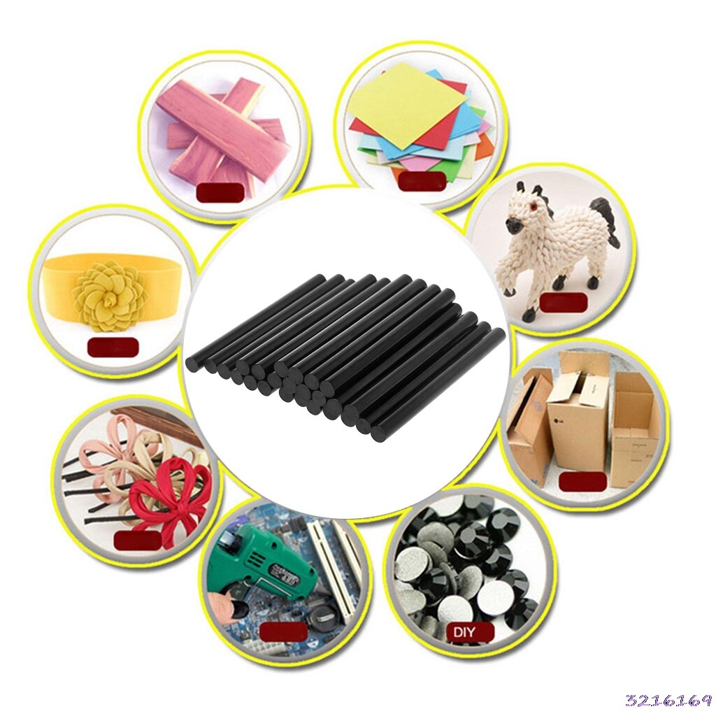 25 stk smelte limpind sort høj klæbemiddel til diy håndværk legetøjsværktøj