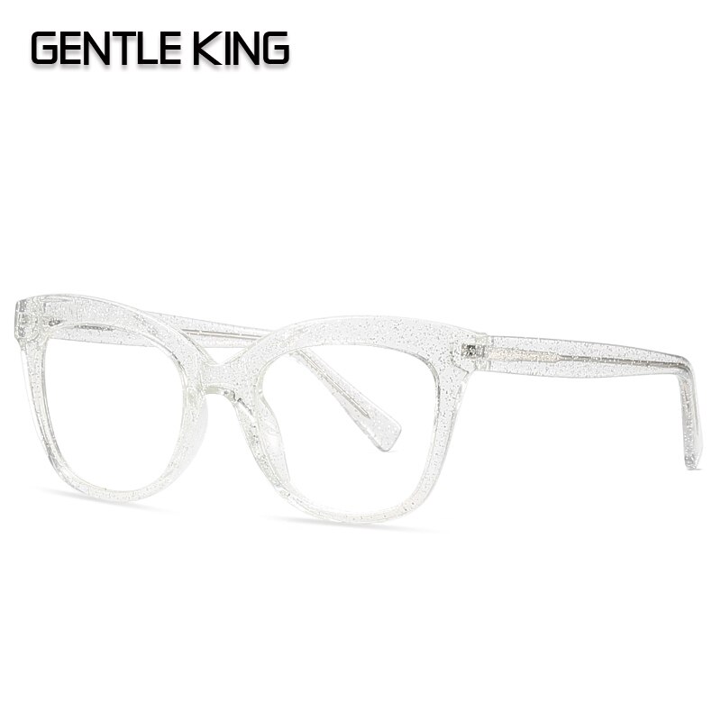 Montura de gafas suave KING Anti Blue Light, montura de gafas TR90 Spectascle Block Blue-ray, monturas de gafas para hombres y mujeres: C2 TRANSPARENT