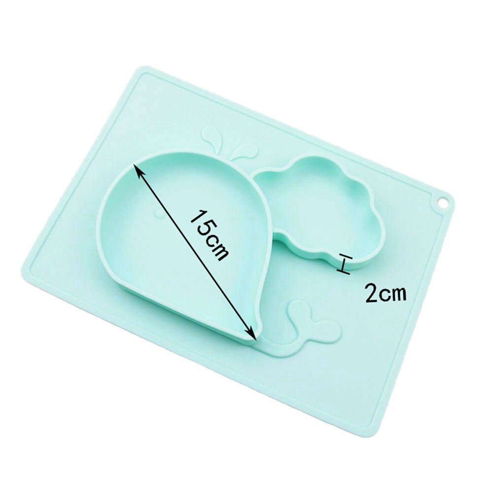 Silicone world Baby Plates Safe Silicone Dining Plate Children Dishes -proof Training Tableware Kids Feeding Silicone Bowls