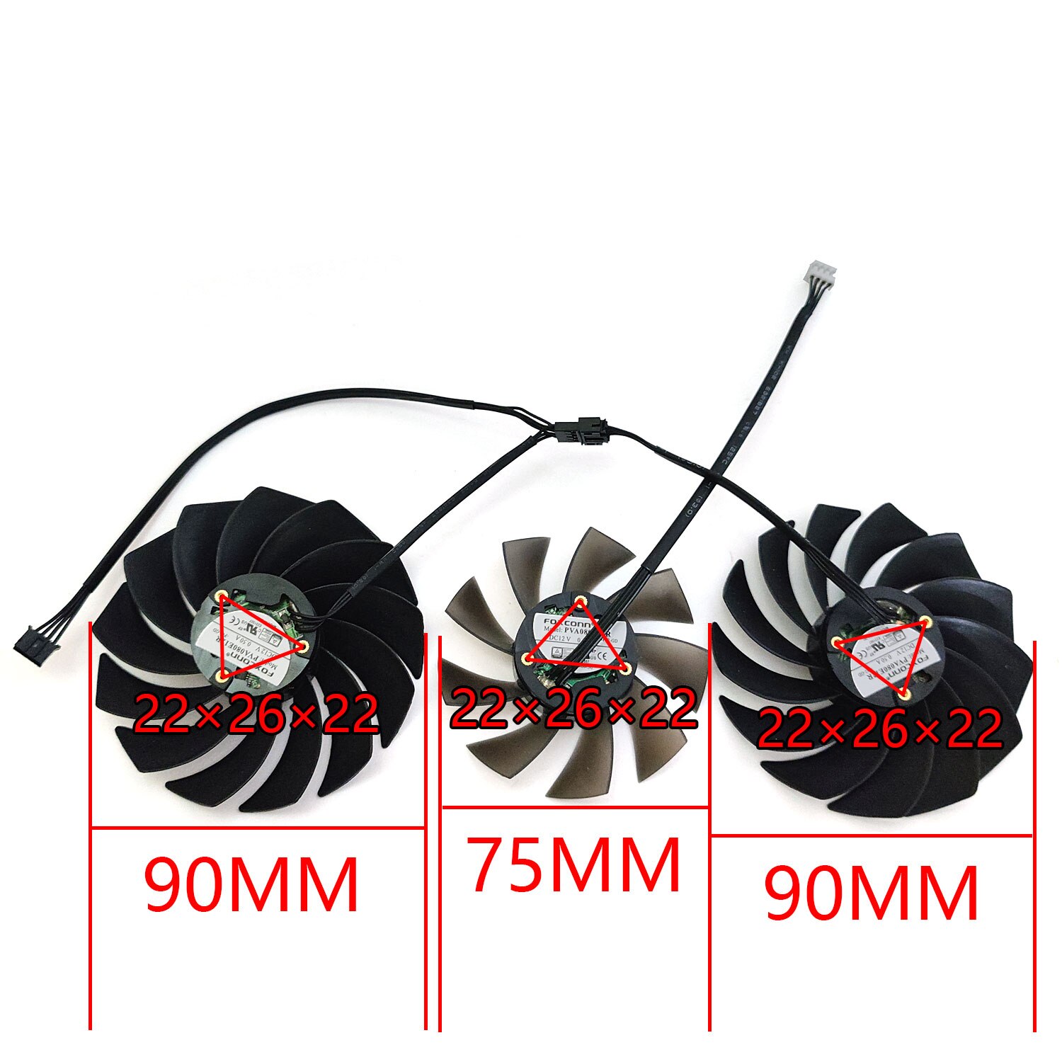 90MM RTX 3070 Advanced GPU Fan，For Colorful RTX 3060 3060TI 3070 3070TI 3080 3080TI 3090 Advanced Graphics card cooling fan