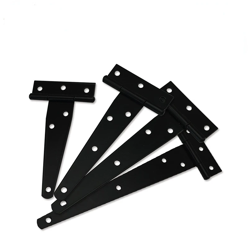 4-12 Zoll 6 Stück t Riemen Tür scharniere Tor Scharniere schwarz Scheunentor riss T-Stück Scharnier geschmiedete Hardware-