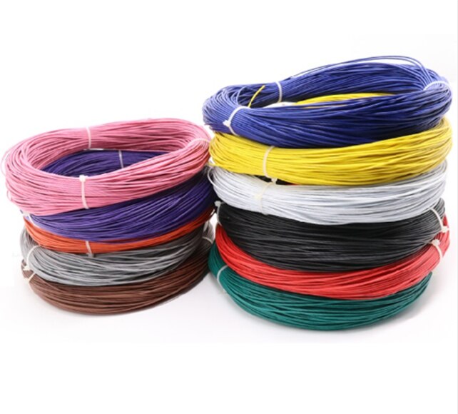 UL1332 Ptfe Vertind Koperdraad 26AWG Plastic Geïsoleerde Hoge Temperatuur Elektron Kabel Lamp Diy Lijn-5/10Meter