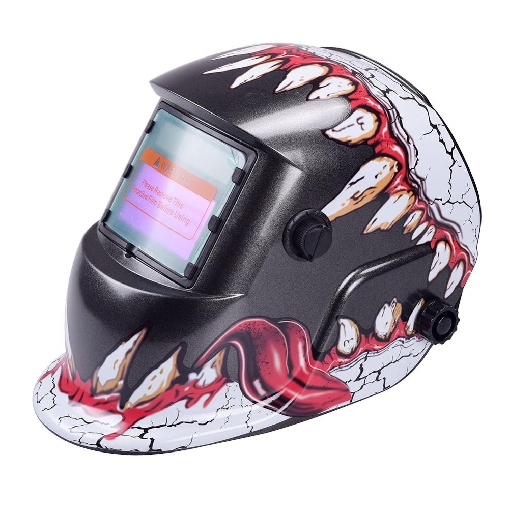 Tacklife-Máscara de Soldadura con función de oscurecimiento automático, casco de soldadura de potencia automática, modo de soldadura de molienda: Black