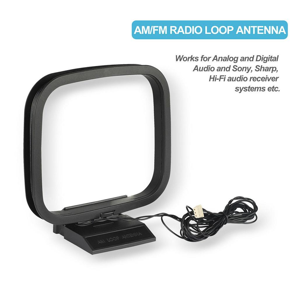 Mini Universele Fm Am Radio Antenne 360 Signaal Ontvanger Lijn Loop Antenne Voor Sony Scherpe Hi-Fi Stereo Audio Ontvanger Systemen