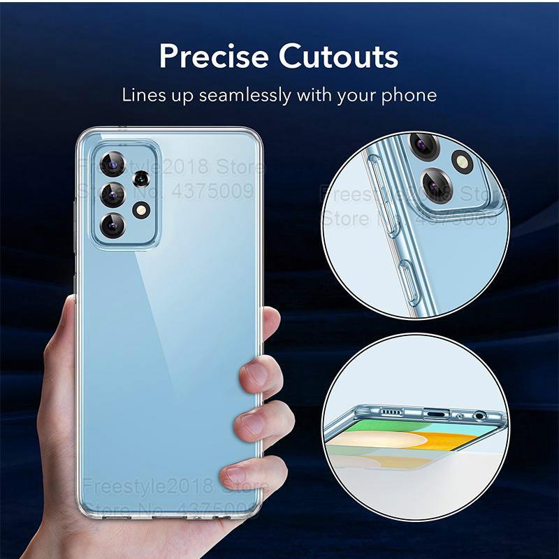 Slim Soft Silicone Case For Samsung Galaxy A52 A526B A5260 A72 A725F A42 A32 A12 A02S A51 A71 Clear TPU Transparent Cover