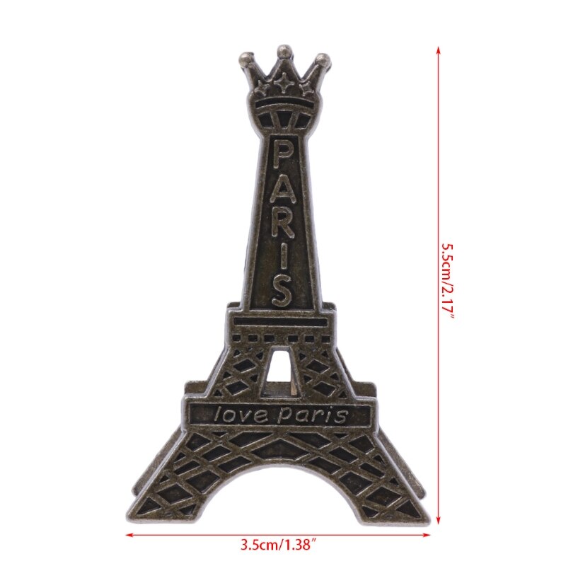 Vintage Eiffeltoren Parijs Metalen Memo Paperclip Voor Bericht Decoratie Foto