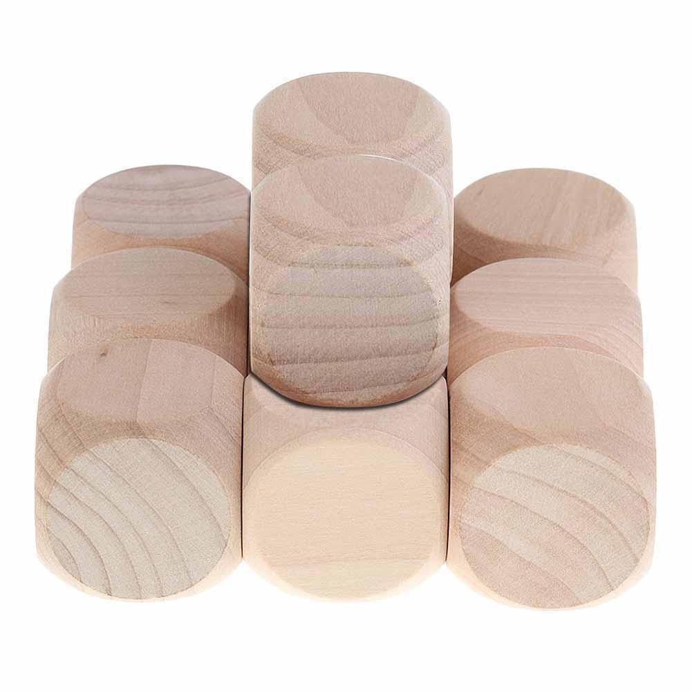 10 stuks 6 blanco houten dobbelstenen 1.2cm 1.4cm 1.6cm 1.8cm 2cm 3cm feest familie doe-het-zelf spellen printen graveren kinderspeelgoed