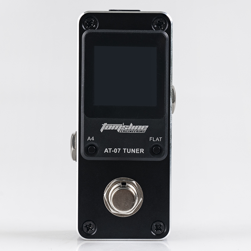 AROMA AT-07 Mini afinador de Guitarra de pie pantalla HD Pedal de efecto Guitarra sintonizador de afinación cromática carcasa de Metal accesorios de piezas de Guitarra