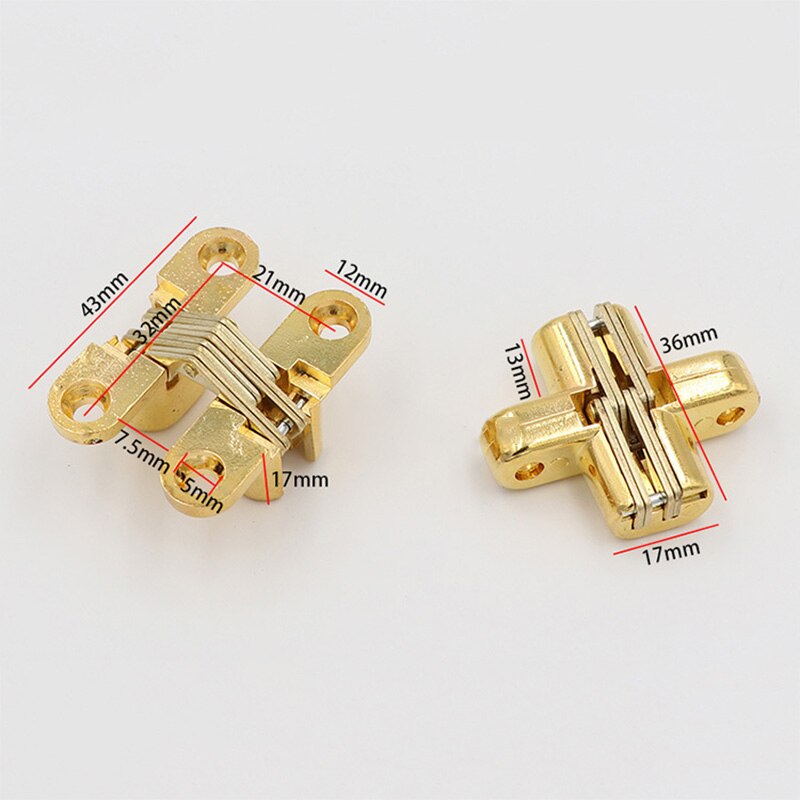 1 5pcs Concealed Invisible Cross Hinge For Cabinet Vicedeal
