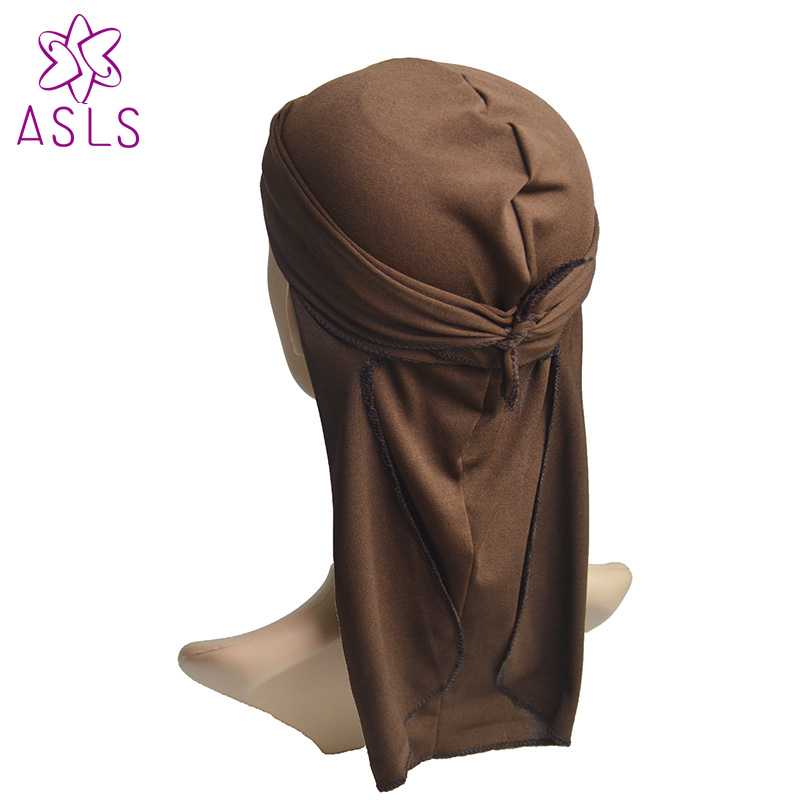 Gorro de motorista Bandanna Doo Rag, tejido , licra, novedad: Chocolate