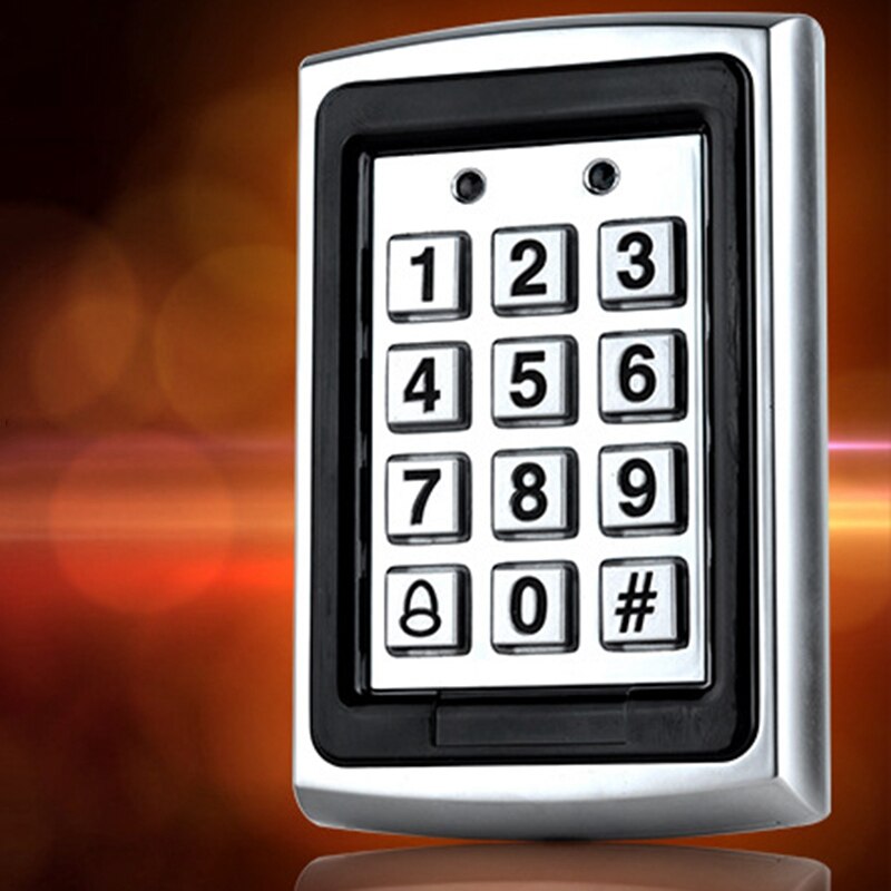 Waterproof Metal RFID Access Control Keypad Password Card Reader Keypad Key Fobs Password Access Lock Door Access Control System
