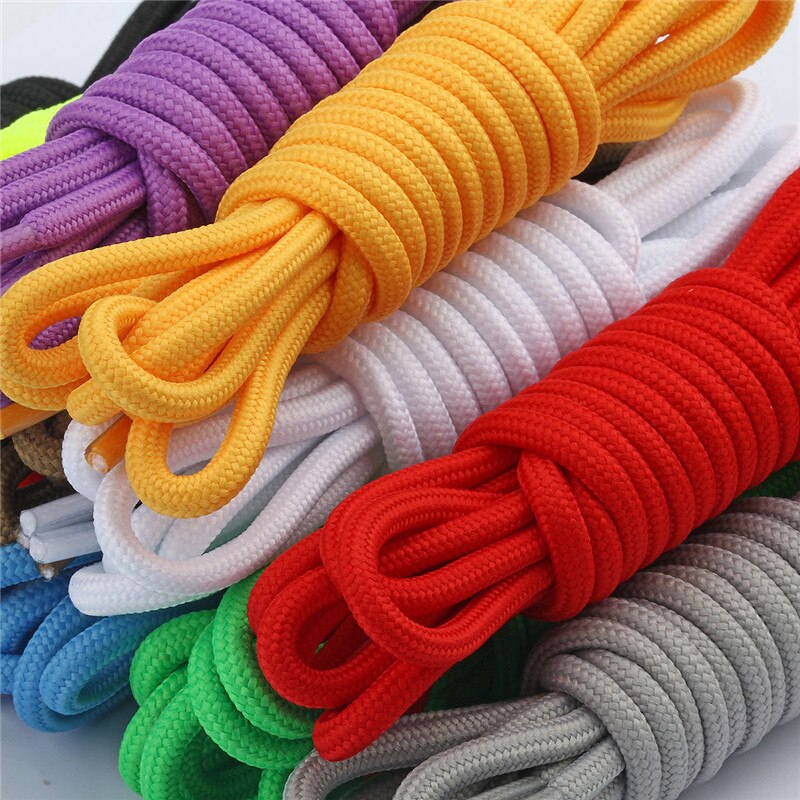 80/100/120CM 1 Pair Unisex Casual Shoelace Round Cord Dress Shoe Laces Colourful Cute Pink Color Elastic Shoelaces