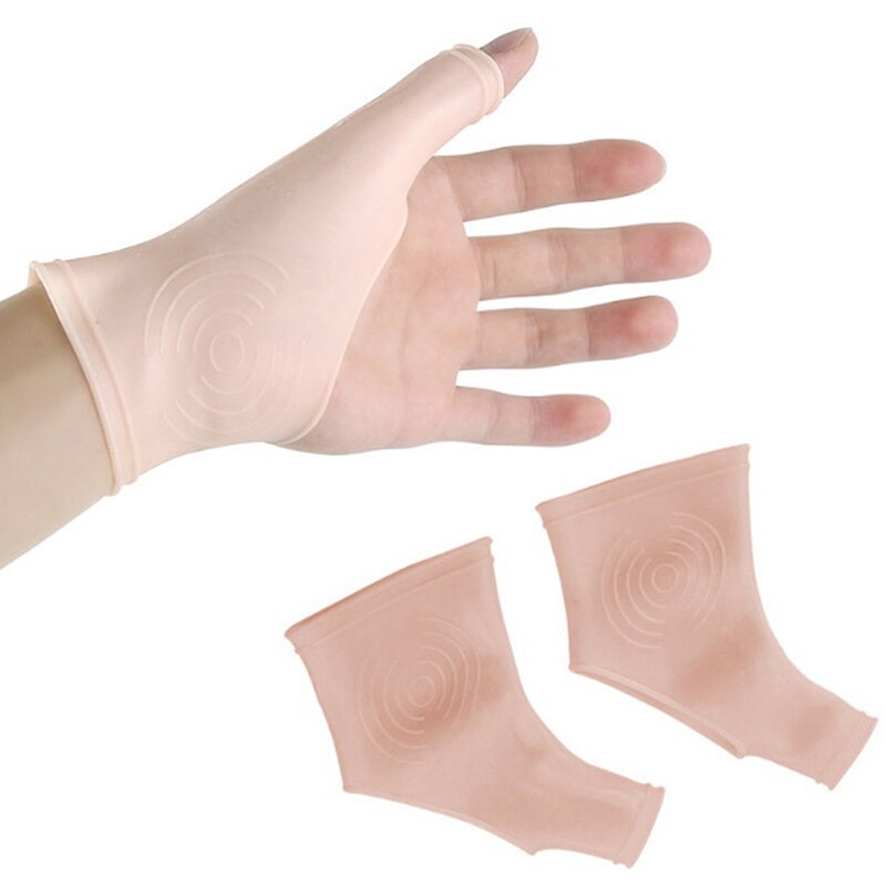 1 par silikone gel håndled tommelfingerstøtter til højre og venstre hånd lindring smerter for karpaltunnel gigt tendonitis yoga