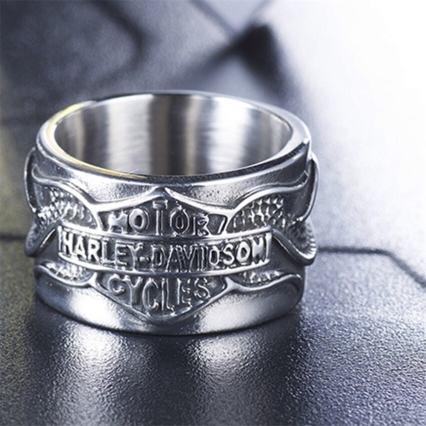 Gothic Rvs Bull Skull Ring Punk Biker Mannen Bull Head Animal Ring Cool Mode-sieraden