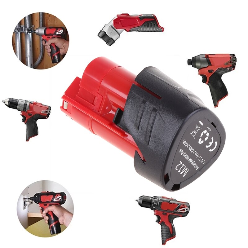 1 Pack 12V 2000mAh Lithium-ion Replacements Battery Compatible with M12 Cordless Tools Batteries Power Tools Accessories