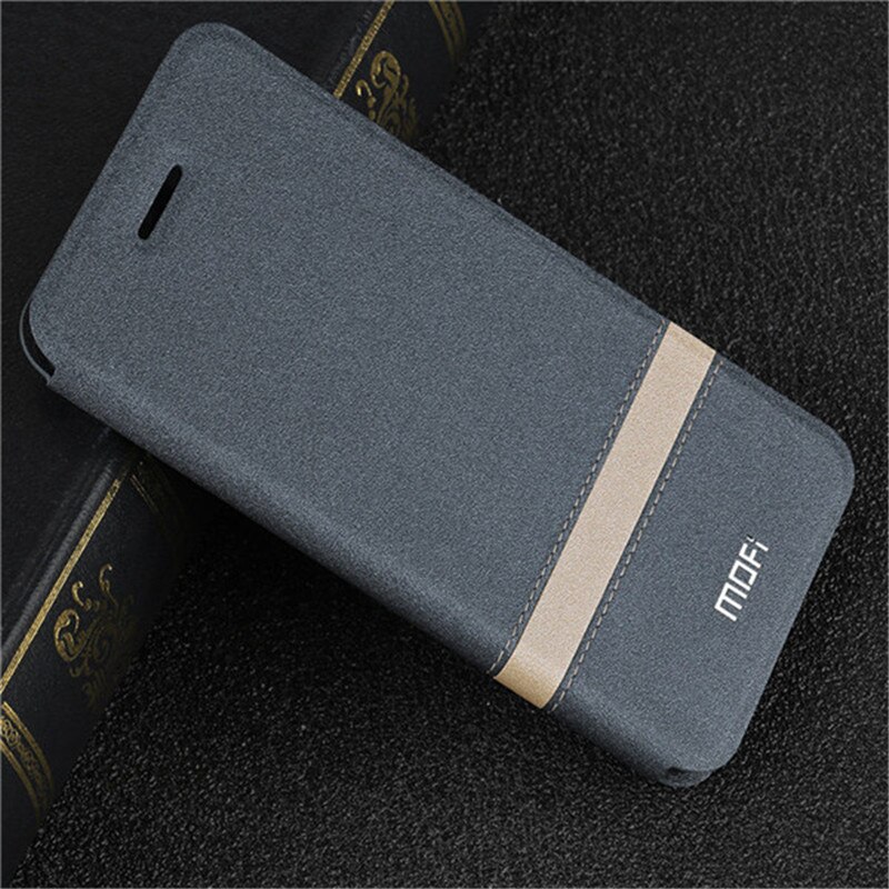 Case for Honor V20 Cover for Huawei Honor View 20 Flip Case MOFi Original Luxury TPU Housing PU Leather Book Shell Folio: Grey