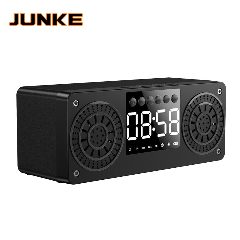 Bluetooth Clock Column Portable Wireless Speakers Bass Stereo Subwoofer With Handsfree USB TF Card AUX MP3 Player Alarm Clock