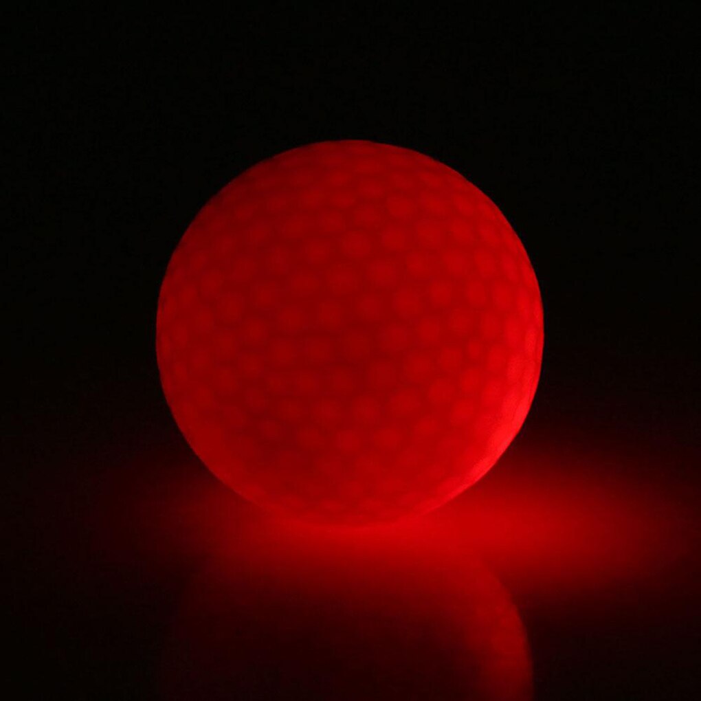 LED Luminous Rubber Golf Ball Outdoor Night Training Practise Colorful Flashing Golf Ball