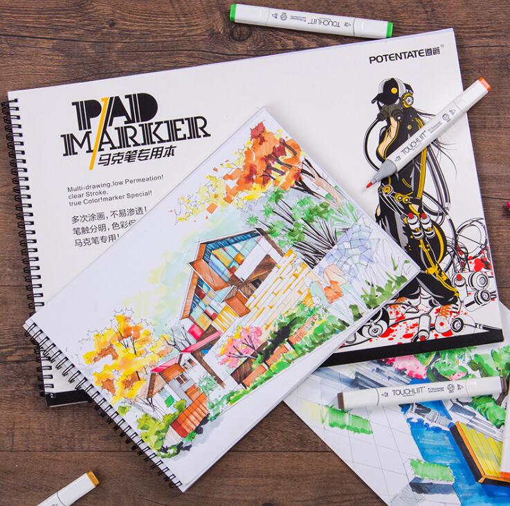 120gsm Marker Papers 32 Sheets Hardcover Marker Pad