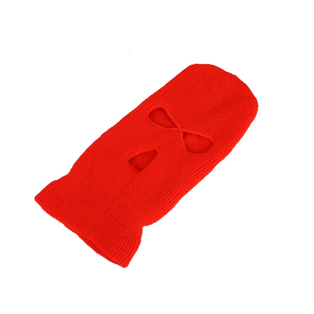 Ski Mask Knitted Face Cover Winter Balaclava Full Face Mask for Winter Outdoor Sports CS Winter Three 3 Hole Balaclava Knit Hat: 1