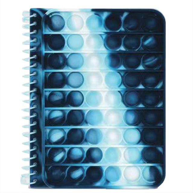 Pop Its Notebook Bubble Fidget Push Up Finger Silicone Cover Notepad Student Decompression Stationery Supplies For Kids: g