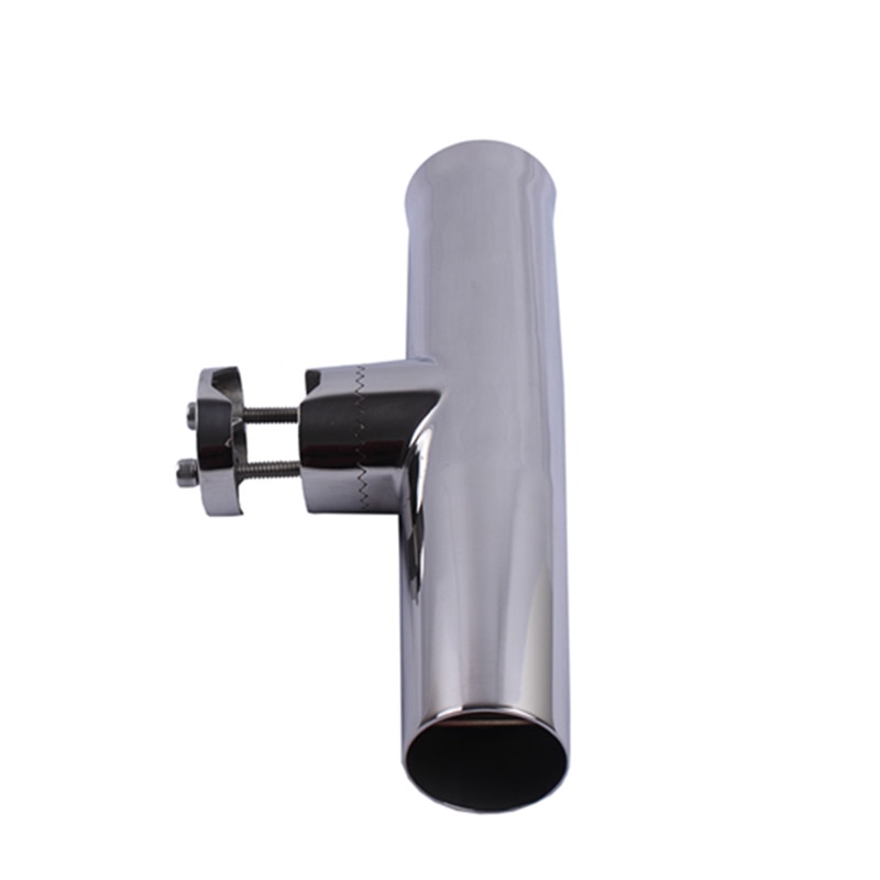 2X Boat Fishing Rod Holder Stainless Steel Clamp-on 7/8"-1" Rail Marine Rod Pod