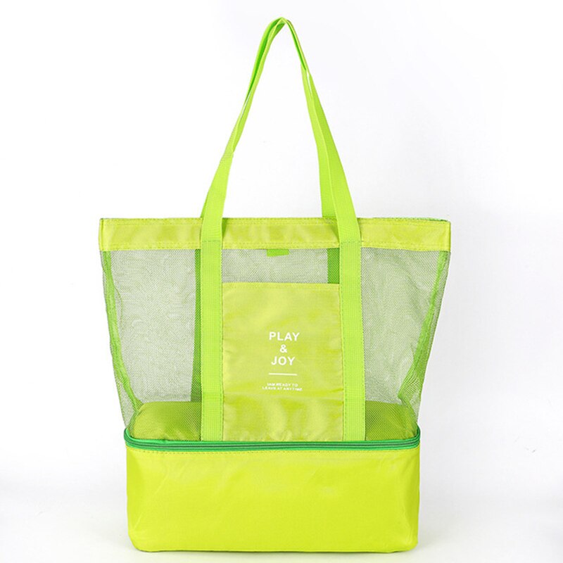 Bolsa enfriadora doble para pícnic, bolso multifunción para pañales de bebé, botellas, organizador de alimentos, bolsa de hielo portátil, Enfriador de alimentos y cerveza: Green