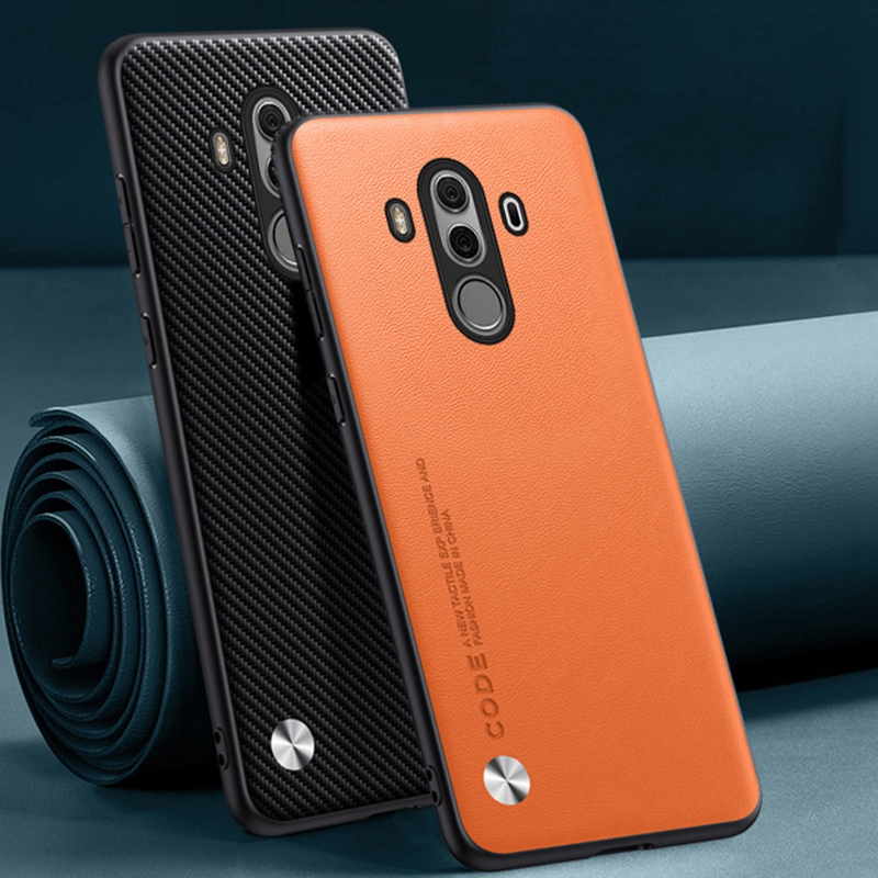 Étui de luxe en cuir PU pour Huawei Mate 10 Pro 10Pro, coque arrière en Silicone, Protection complète, coque de téléphone pour Huawei Mate 9 Mate9