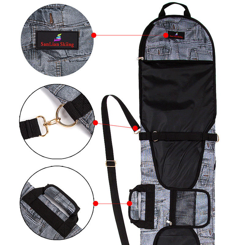 Skitasker speciel skitaske snowboardtaske taske denim dumplings skiboard skridsikkert finerbetræk