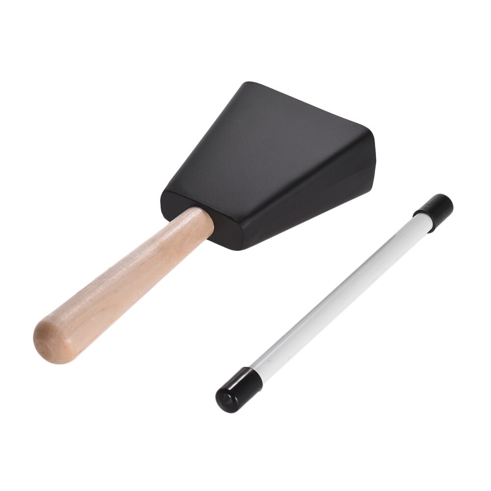 Cowbell with Wooden Handle Mallet Metal Material Hand Cowbell Percussion Instrument