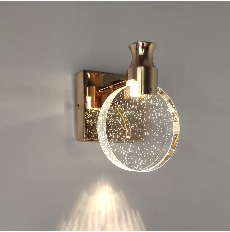 Luxe Kristal Wandlamp Voor Slaapkamer Woonkamer Badkamer Spiegel Lamp Make Lamp Wandlampen Spiegel Licht Home Decor: Warm Light / Gold / 13cm