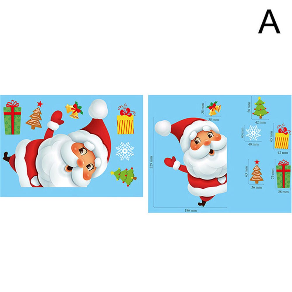 Plastic White Christmas Snowflakes Window Stickers Reusable Self-adhesive Home Decorations Winter Wall Decals for Kid's Room: A