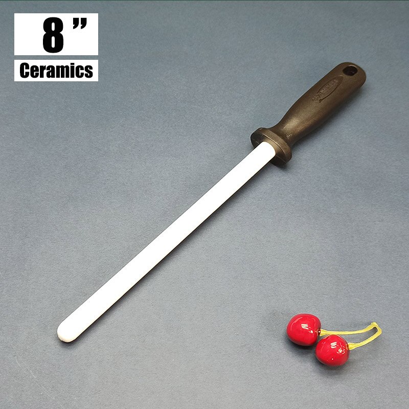 Diamond sharpening rod Tungsten steel carbon Knife kitchen Slaughterhouse butcher Ceramic Household honing steel knife sharpener: TC 8 inch