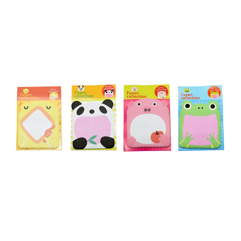 8 Stks/partij Leuke Panda Zelfklevende Memo Pad Cartoon Dier Papier Post Het Sticky Notes Bladwijzer Briefpapier Post -It Notes: RED