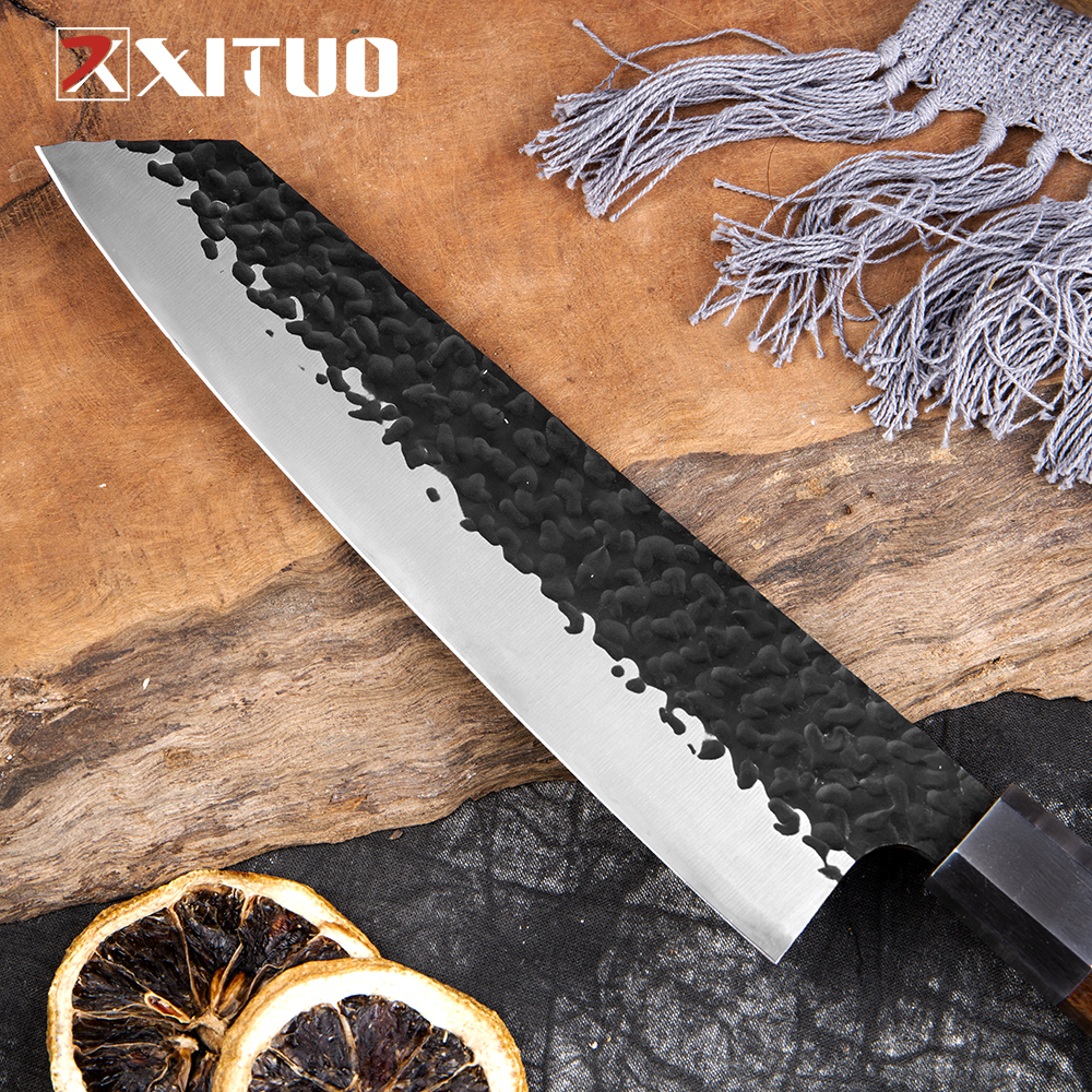 XITUO 8 zoll Kiritsuke Messer Achteck Griff Japanischen Messer Gyuto Messer Küche Koch Profi Messer Scharfe Klinge Lachs messer