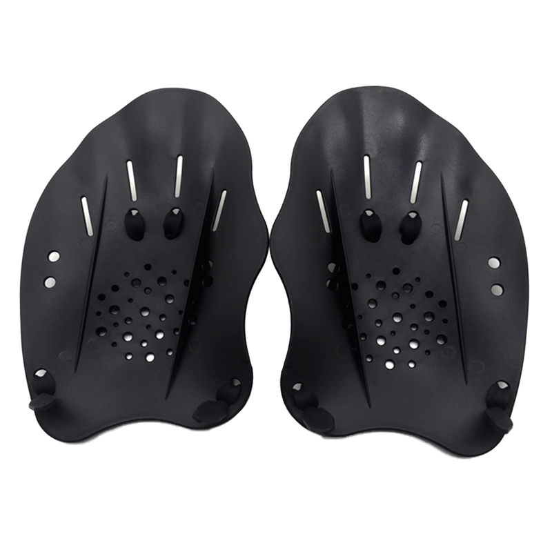 Zwempeddels Training Verstelbare handhandschoenen met zwemvliezen Padvinnen Flippers voor heren Dames Kinderen: Black