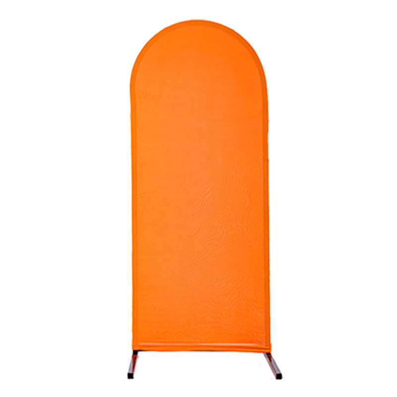 Festival Wedding Arch Cover Elastic Thick Covers for Backdrop Stand Solid Photographic Background Birthday Party Decoration: XL / Orange