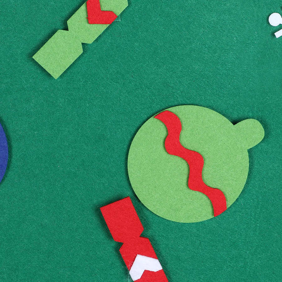 DIY Felt Christmas Tree Set with Ornaments for Xmas Year Decor