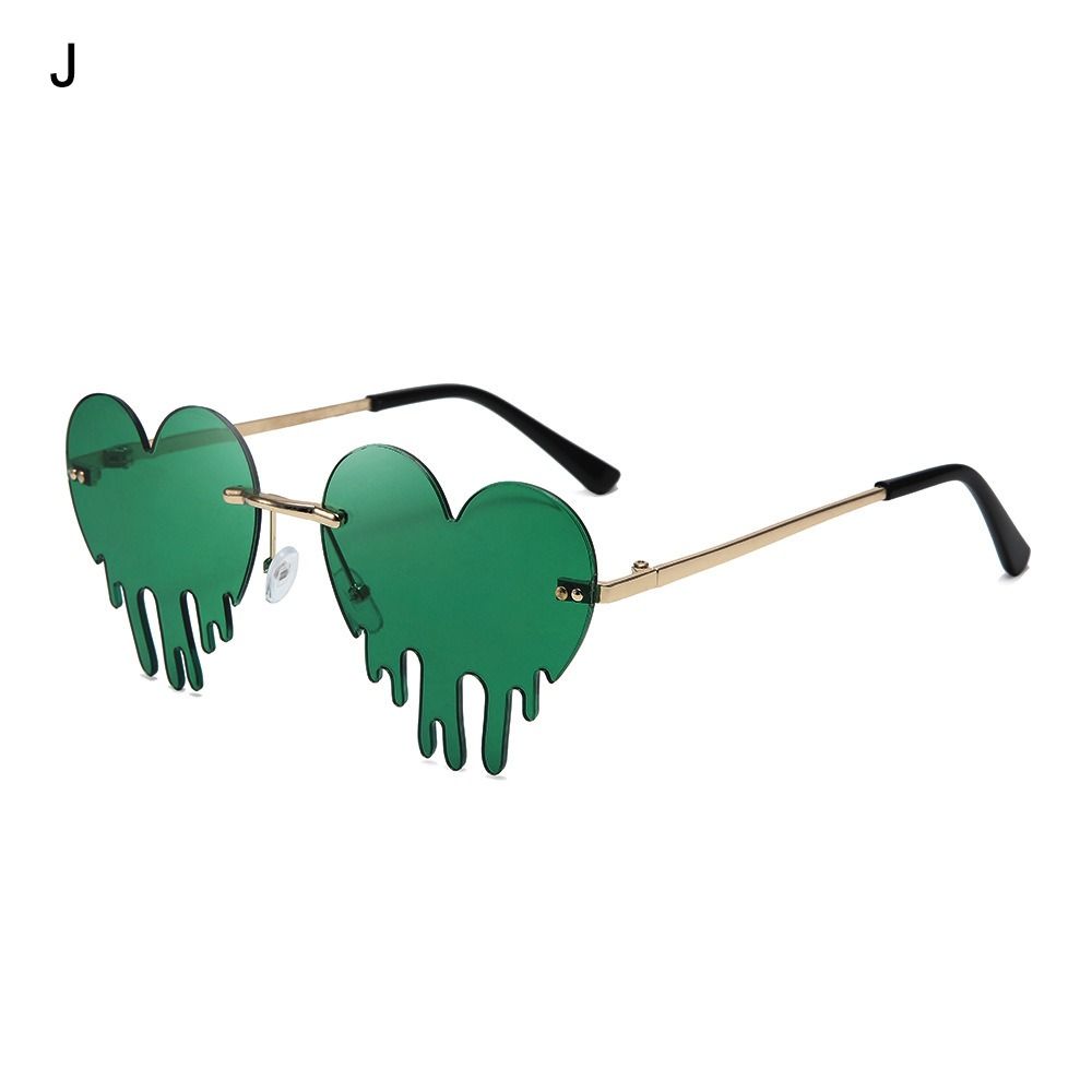 Gafas de sol de trébol irlandés para el Día de San Patricio, lentes verdes de trébol de cuatro hojas, disfraz de Leprechaun, gafas de sol sin montura a la: Gris